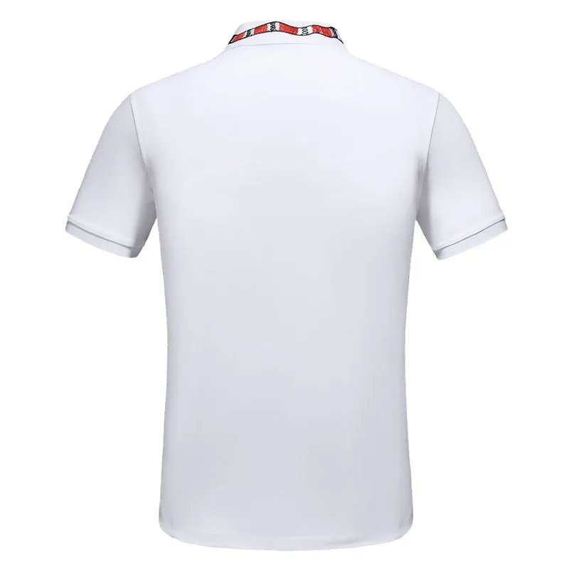 fashion designer men polo shirts snake bee embroidery mens polos t shirt fashion classic casual polo shirt m3xl