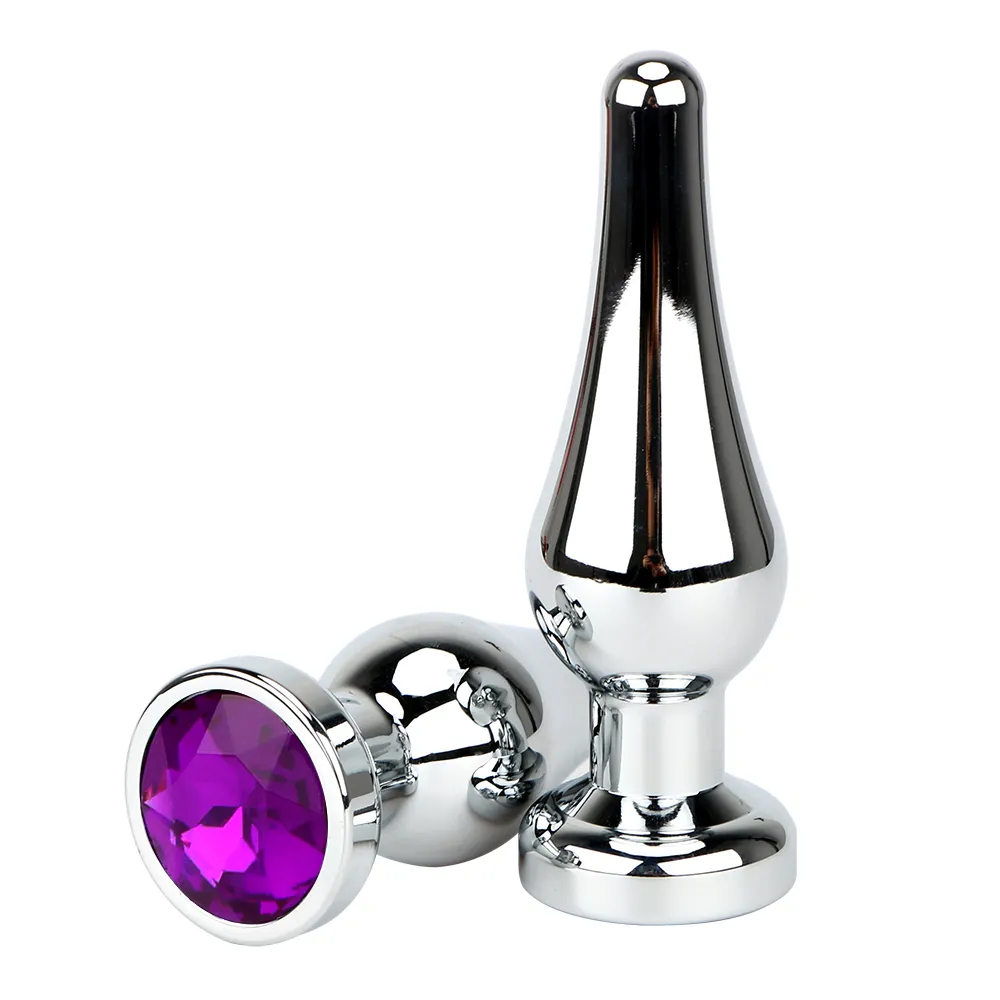 plug anal de diamante Stainless Steel Butt Plug Anal Dildo Diamond Crystal Jewelled Adult Sex Toy  BDSM