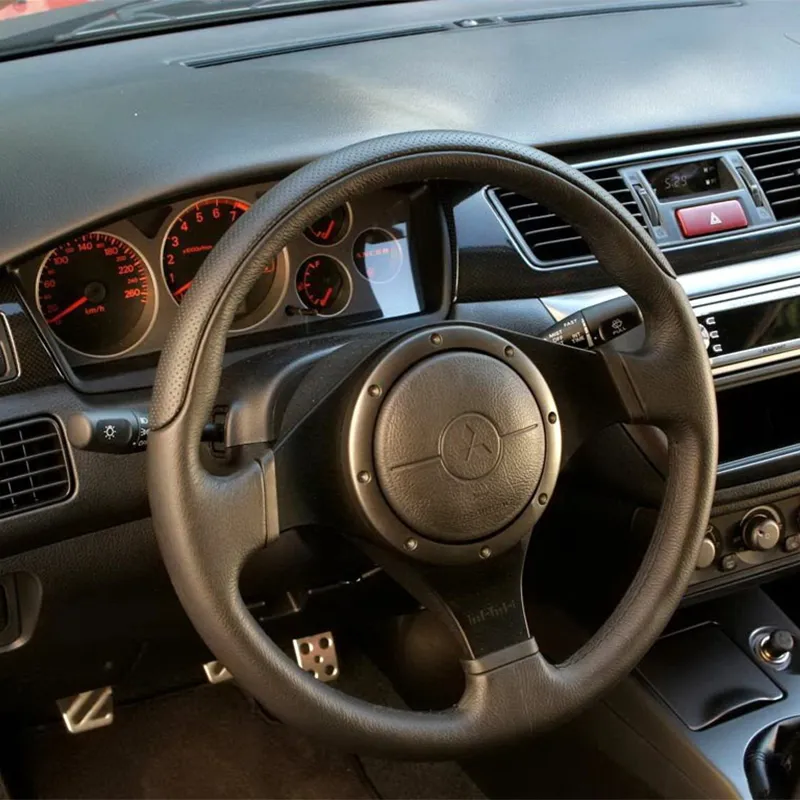 Lenkrad Deckt Ls Auto Flecht Auf Der Abdeckung Für Mitsubishi Lancer  Evolution 9 EVO Zubehör Hand Nähendes Auto Styling Von 85,08 €