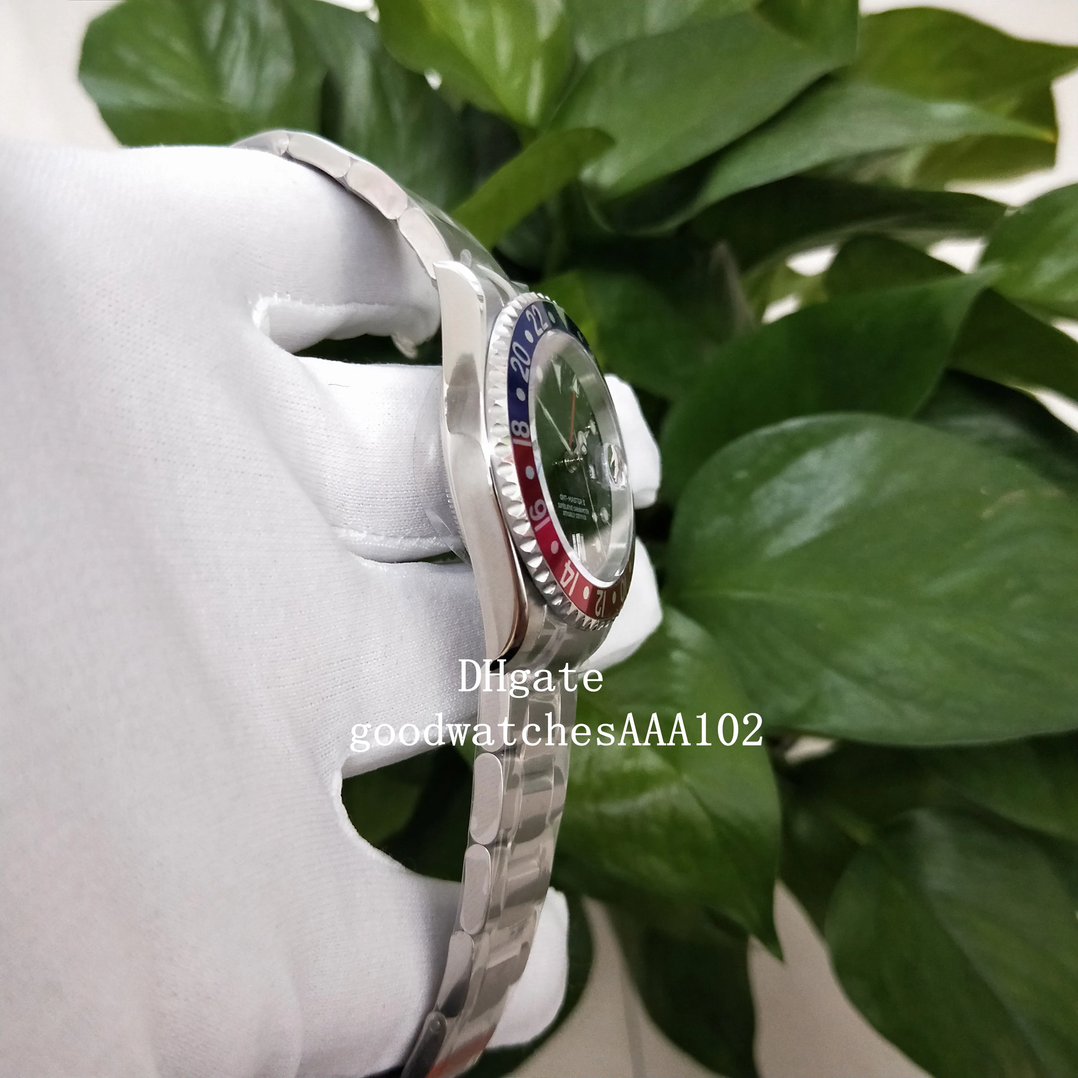 Serie classica BP 2813 Movimento Orologio classico con regolazione indipendente Gmt II Pepsi 126719 Orologio automatico da uomo con quadrante nero
