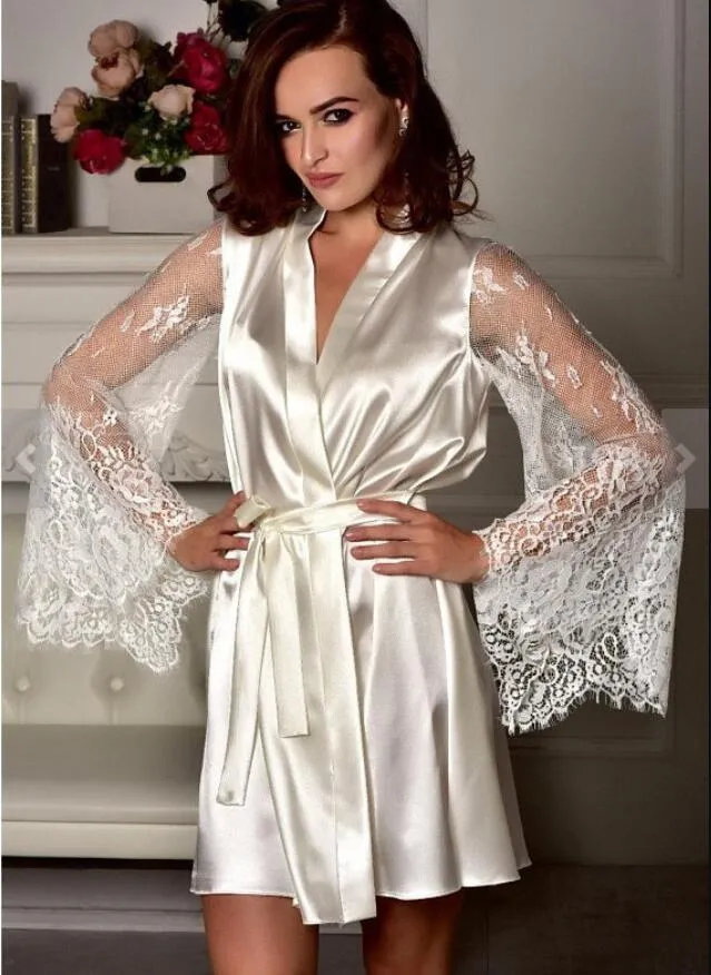 XXXL Silk Robe Femme Sleepwear