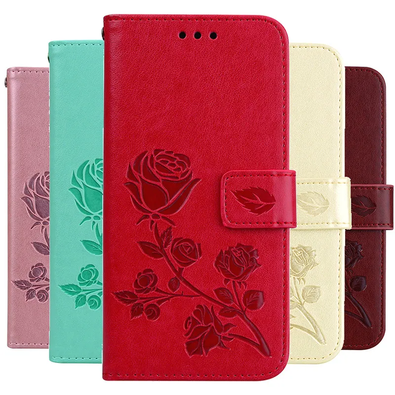 Rose Flower Wallet Flip Case For iPhone 11 Pro X XR XS Max Card Holder Book Leather Case For iPhone 8 7 6 6S Plus SE2020 Cover