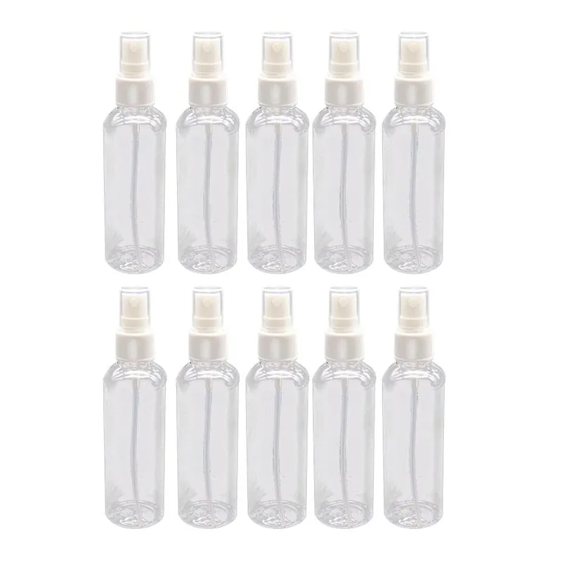 Bouteilles de pulvérisation en plastique en gros 100 ml vides pulvérisateurs de brouillard fin bouteilles de pulvérisation atomiseur de parfum de voyage pour le nettoyage