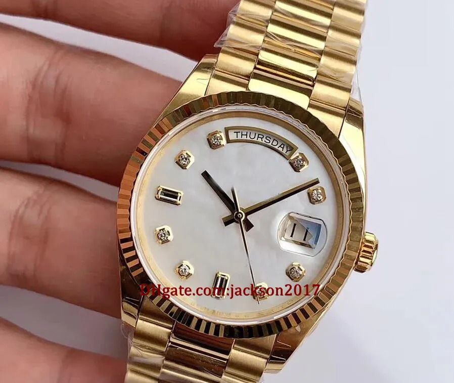 20 Stijl Kerstcadeau Mens Horloges Automatische Machines 41mm 18K Goud Roestvrij staal 2813 Diamond Moeder van Parel Dial 128238