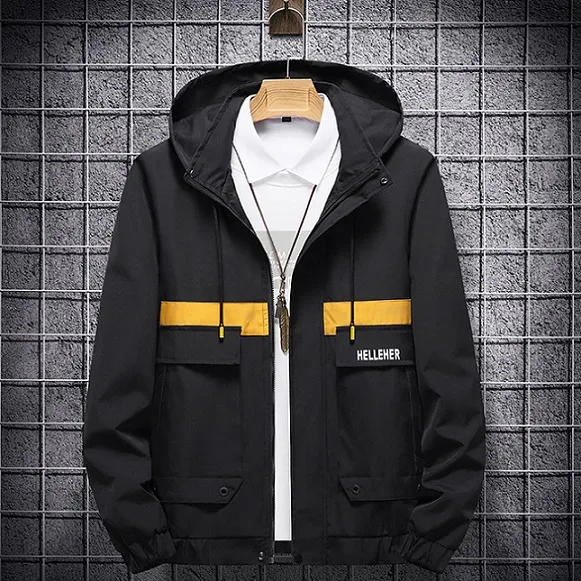 Men Casual Jackets Male Spring Autumn Youth Fashion Loose Thin Hooded Jackets Trendy Comfortable Coats Outerwears 3 Colors Hot Sale