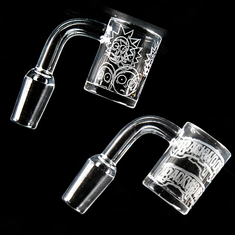 Neueste Flat Top Hammer Quarz Banger Klarglas Bangers Cartoon Nägel Weiblich Männlich Schüssel 10mm 14mm 18mm Joint Glas Quarz Bangers TC01-06