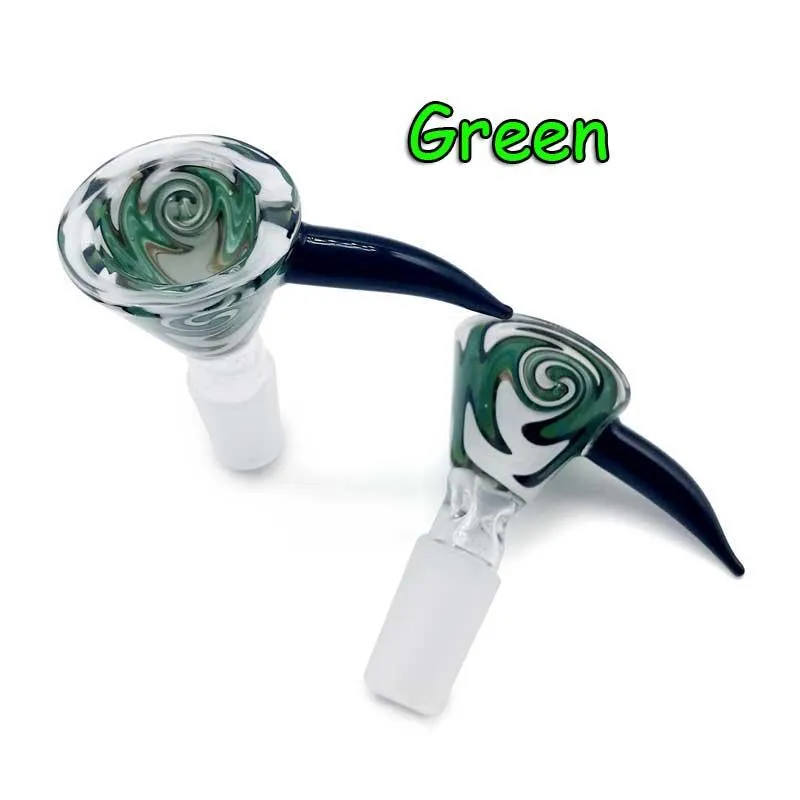 새로운 가발 Wag 유리 그릇 핸들 컬러 14mm 18mm 남성 정장 유리 물 파이프 Bongs Dab Rigs