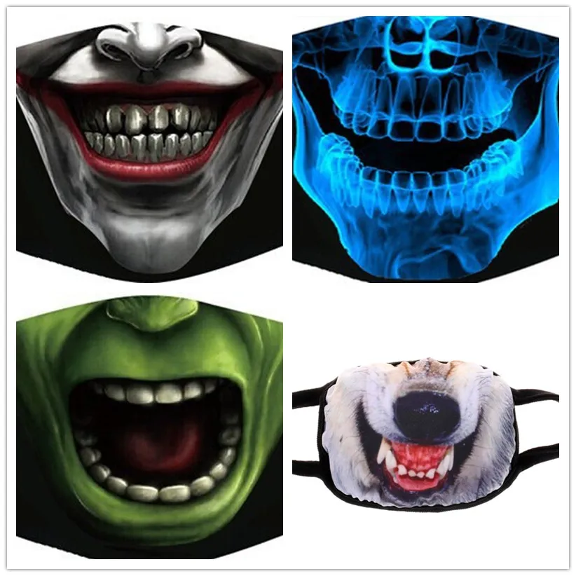 Anti dust Reusable New Products Non Mainstream Pure Cotton Dustproof Mouth Cover Male Female Creative Expression Personality Masks DLH460