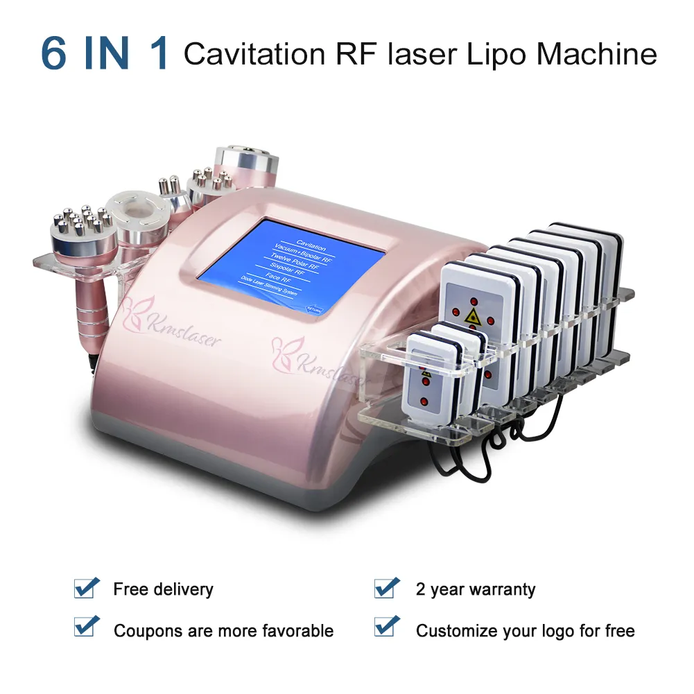 Vente chaude Corps multifonctionnel minceur machine lipo laser cavitation Lipo02 meilleur 6 en 1 machine de beauté sous vide à cavitation ultrasonique