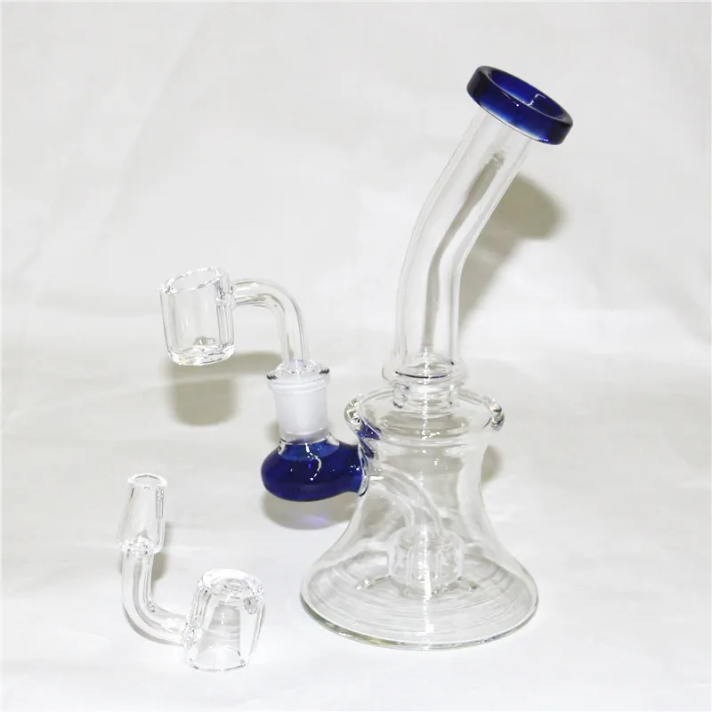 waterpijpen Laagste prijs voorraad glazen bong booreiland water bongs vrouwelijke 14.5mm dab rigs met quartz banger