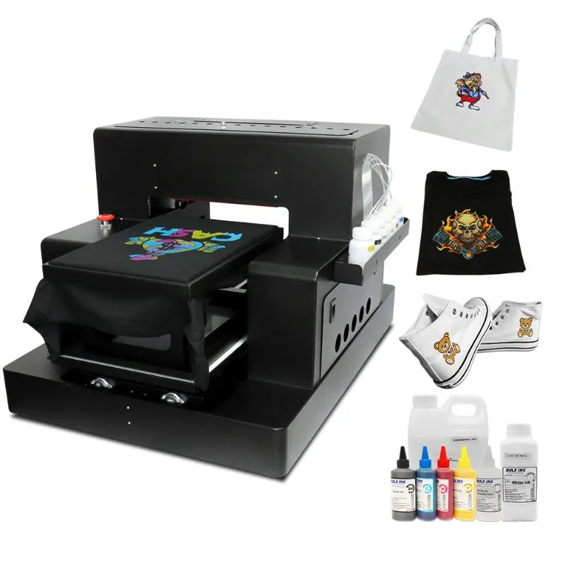 Automatic A3 DTG Printer T camisa-Máquina Flatbed Impressão com Têxtil Tinta para Bolsa Shoe Hoodie direto ao vestuário Impressoras