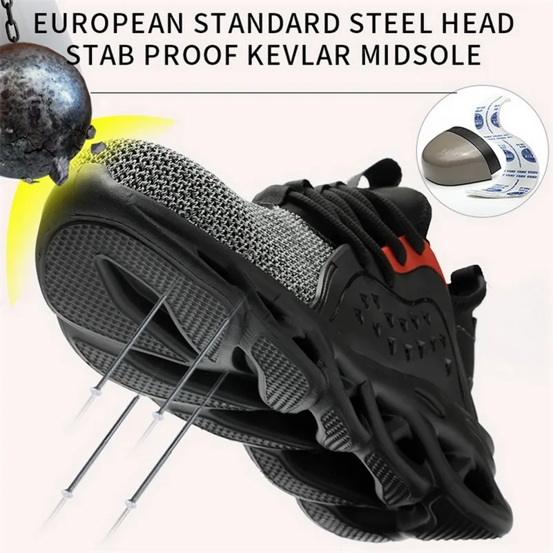 Stiefel für Männer Anti-Smashing-Konstruktion Stahlkappe Arbeitsschuhe Unzerstörbare Sicherheitsschuhe Y200915