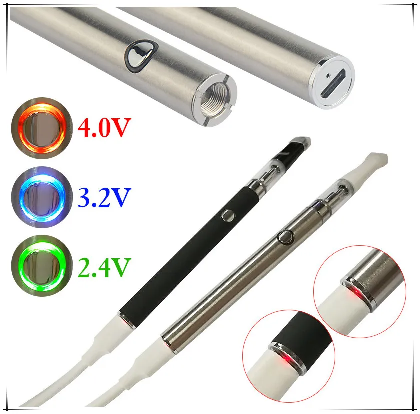 Slim Preheating Starter Kit 350mAh Battery Variable Voltage Vape with .5ml Empty Vaporizer Pen Carts in PP Tube