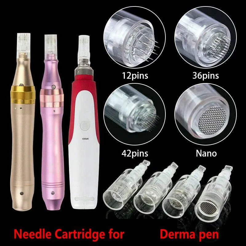 전기 Dermapen Auto Microneedle 용 Bayonet 카트리지 1 / 3 / 7 / 9 / 12 / 36 / 42 / 나노 핀 박사 펜 바늘 카트리지 DHL