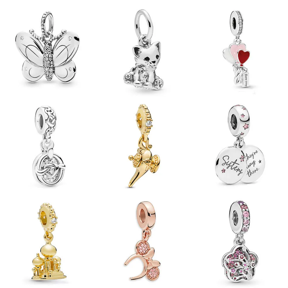 Nowy 100% 925 Sterling Silver Charm 397933CZ 798091EN16 798076CZ 798095 KZ 768038CZ 798012FPC 768040CZ 787772NBP 798112NCCMX