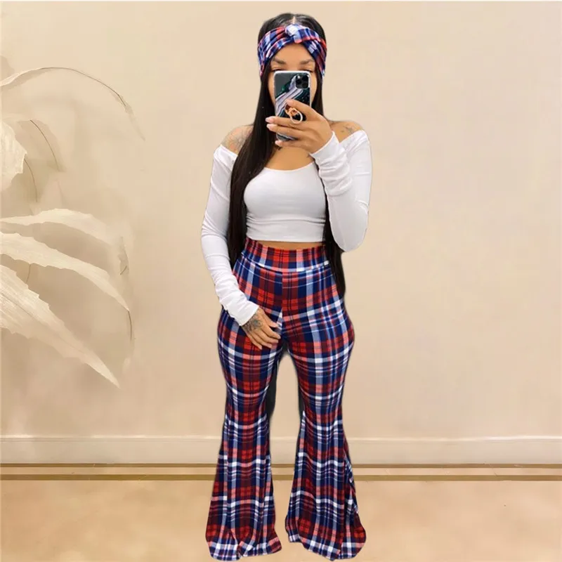 High Waisted Vintage Plaid Bell Bell Bottom Pants Outfit Flare Pants For  Women Perfect For Office And Casual Wear In Summer Available In From  Skyson, $16.41