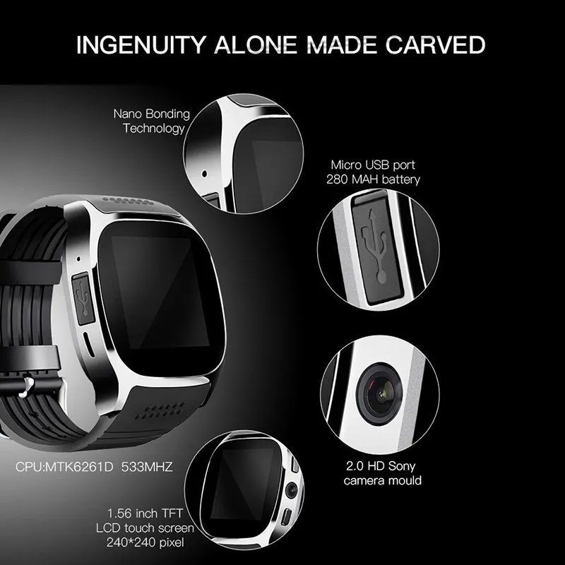 T8 bluetooth smart watch hotsell