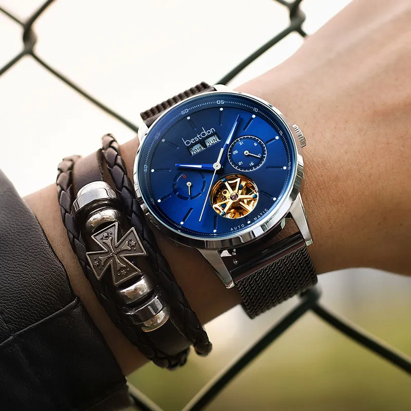 Switzerland Men Watch Bestdon Automatic Mechanical Waterproof