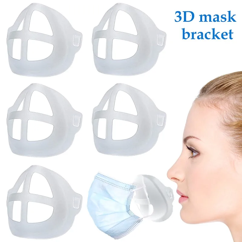 3D Mouth Mask Holder Support Breathing Assist Help Inner Cushion Bracket Silicone Mask Holder 3 Ply Breathable Face Mask mouth masks