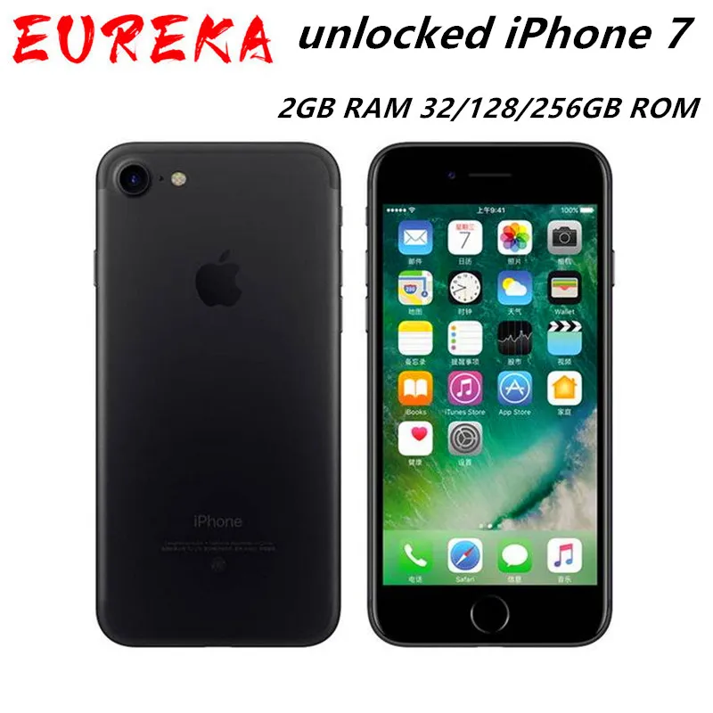 Ontgrendelde Apple iPhone 7 4,7 inch telefoons 2 GB RAM 32/128/256GB ROM LTE IOS IPS NO TUNDE ID