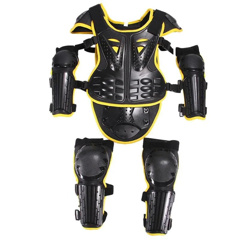 Motorcycle Armor Kids Suit Dirt Bike Chest Back Spine Protector Shoulder Arm Eblow Knee Pads Full Body Vest For Motoc197M