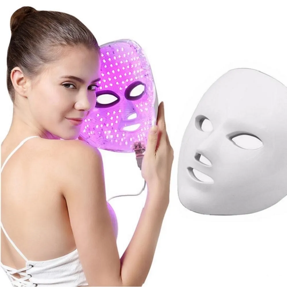 Sıcak Satış LED Yedi Renk Işık Maskesi Güzellik Enstrüman Elektronik Maske Beyazlatma Noktalar Akne Foton