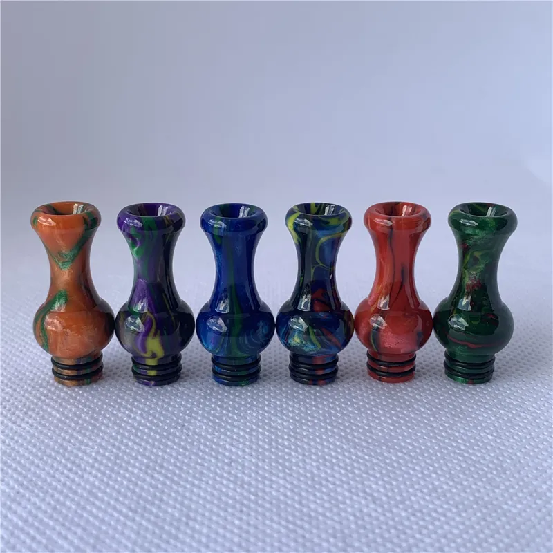 510 Long Gourd Epoxy Resin Drip Tips For Big Baby Tank Ecig Vape Mouthpiece Tip With Individual Candy Acrylic Box Package