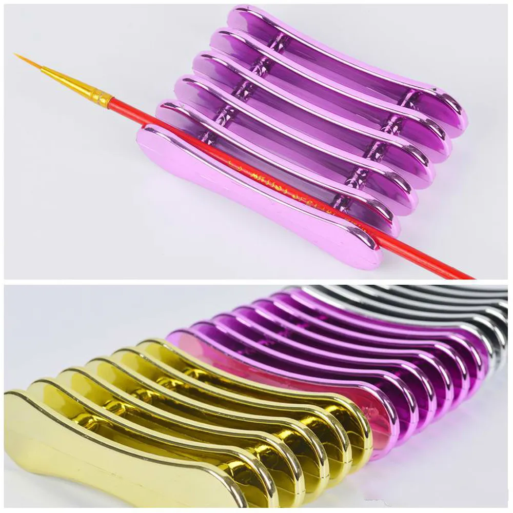 5 Grid Nail Art Pen holder Nails Salon Brush Rack Accessory Carving UV Gel Crystal Pen Carrier Storage Manicure Tool Stand Holder