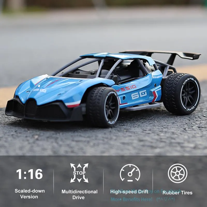 Slong Diecast Alloy 2.4G-RC-Racing Car Toy、高速15 km/h、1：16 F1パワーホイール、クールドリフト、マルチプレイヤースポーツ、キッドクリスマスギフト、useu