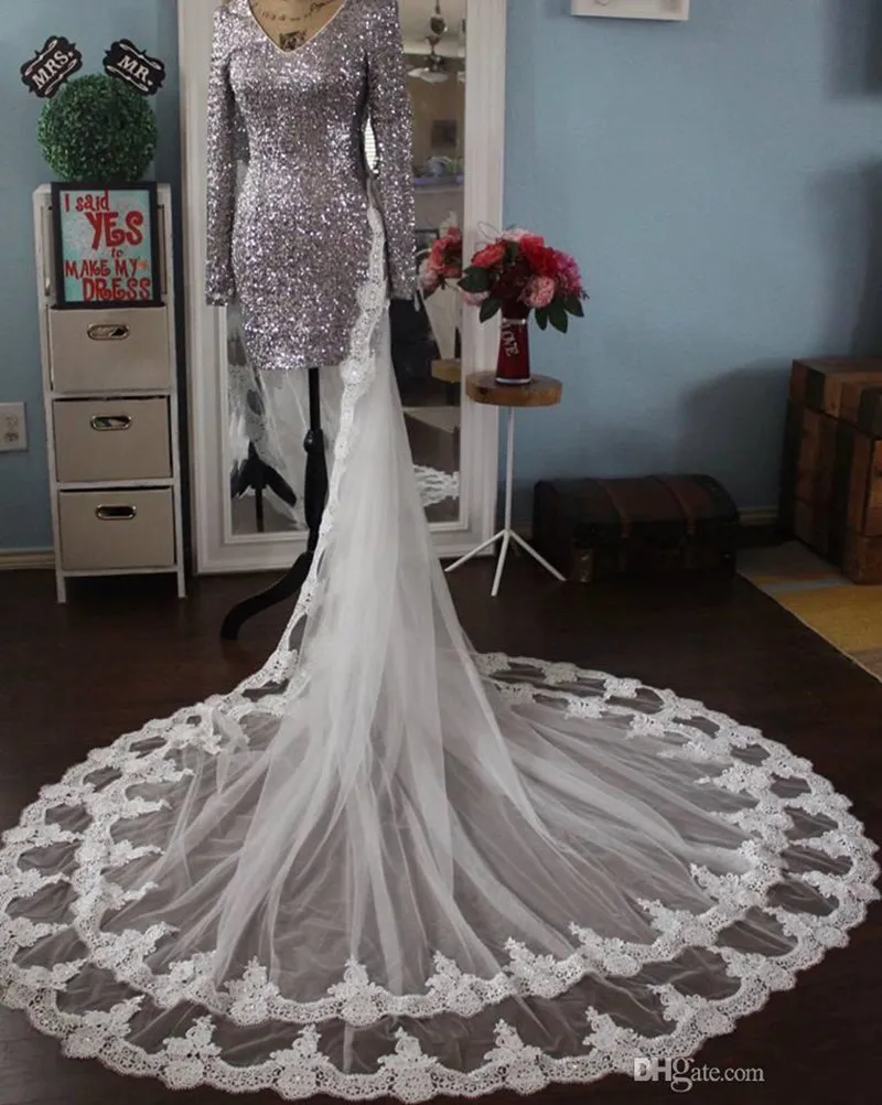 Elegant Wedding Veils White Luxe Bridal Veils One... From 37  display picture 2