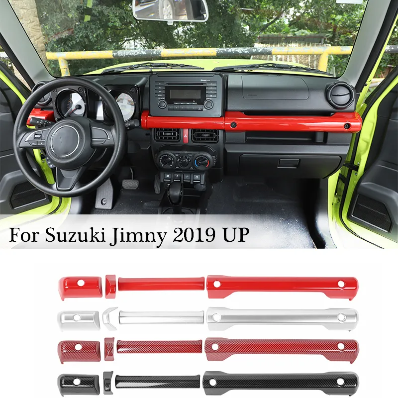 Car Center Console Dash Panel Trim Co-Pilot Grab Hande Decoration Cover för Suzuki Jimny Car Interiortillbehör