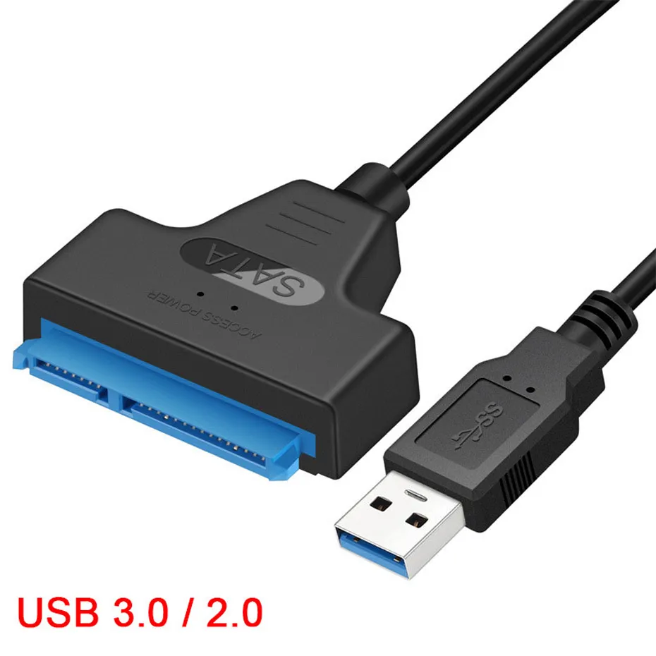 SATA to USB 3.0 케이블 어댑터 SATA7 + 15pin 지원 2.5 인치 외부 SSD HDD 하드 드라이브 22 핀 Sataiii A25