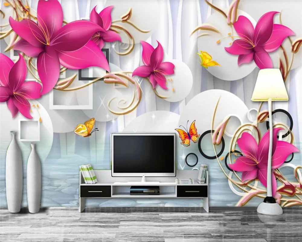 Romantic Floral 3D Embossed Silk Wallpaper with White Floating Ball Pattern  for Commercial Use from Dhgate Wallpapers - price 35.18, image size:1000x800