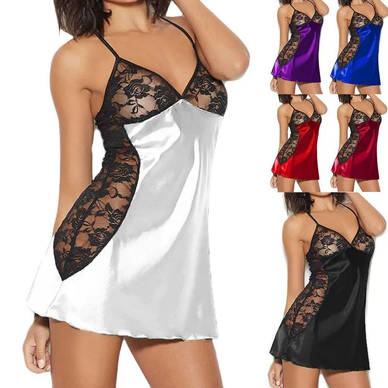 2020 nouvelle explosion de lingerie sexy rose dentelle chemise de nuit européenne américaine et pyjamas sexy J1X41308h