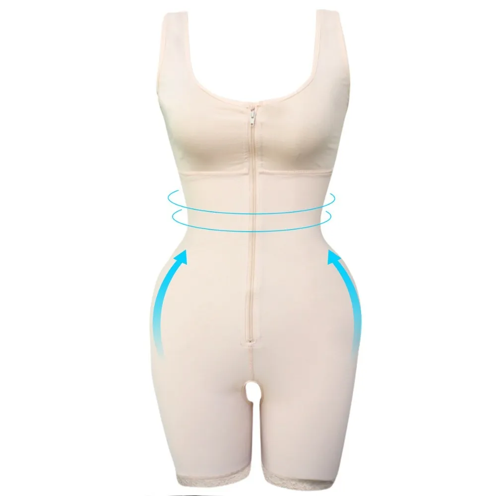 Zip Waist Lace Slimming Shaper Corset Control Shapewear Butt Lifter Strap Body Shaper Underwear Bodysuit Women Plus Size S-6xl (19)