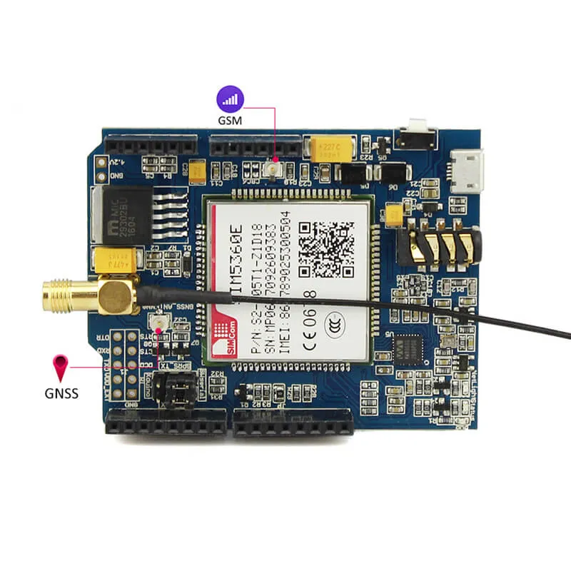 3G Shield for Arduino Mega - SIM5360E GSM/GPRS/EDGE Module with A-GPS ...