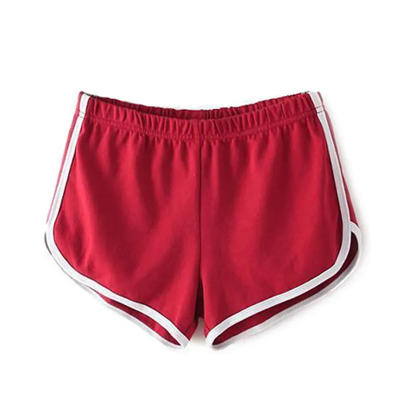 Kvinnor gym shorts bomull underkläder mjuk elastisk boxare europa Ryssland mode modig dam röd gul söt smal sexig fest som kör fitness shorts