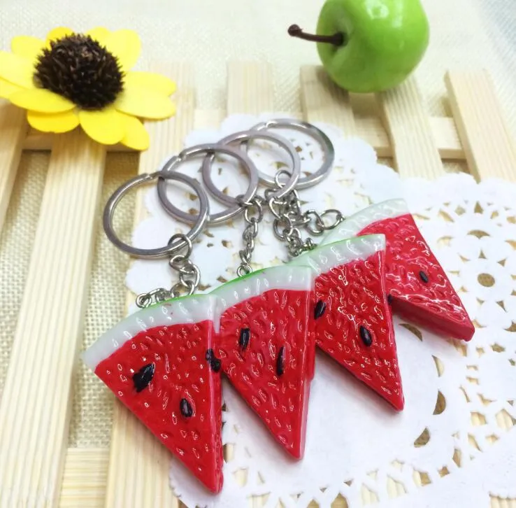 Frukt vattenmelon nyckelring nyckelring kreativ present hängsmycke nyckelkedjestycken