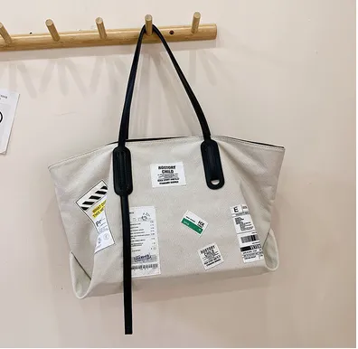 Nuova borsa stile semplice tote grande borsa a tracolla per ragazza messenger tela per donna shopping viaggio sio989