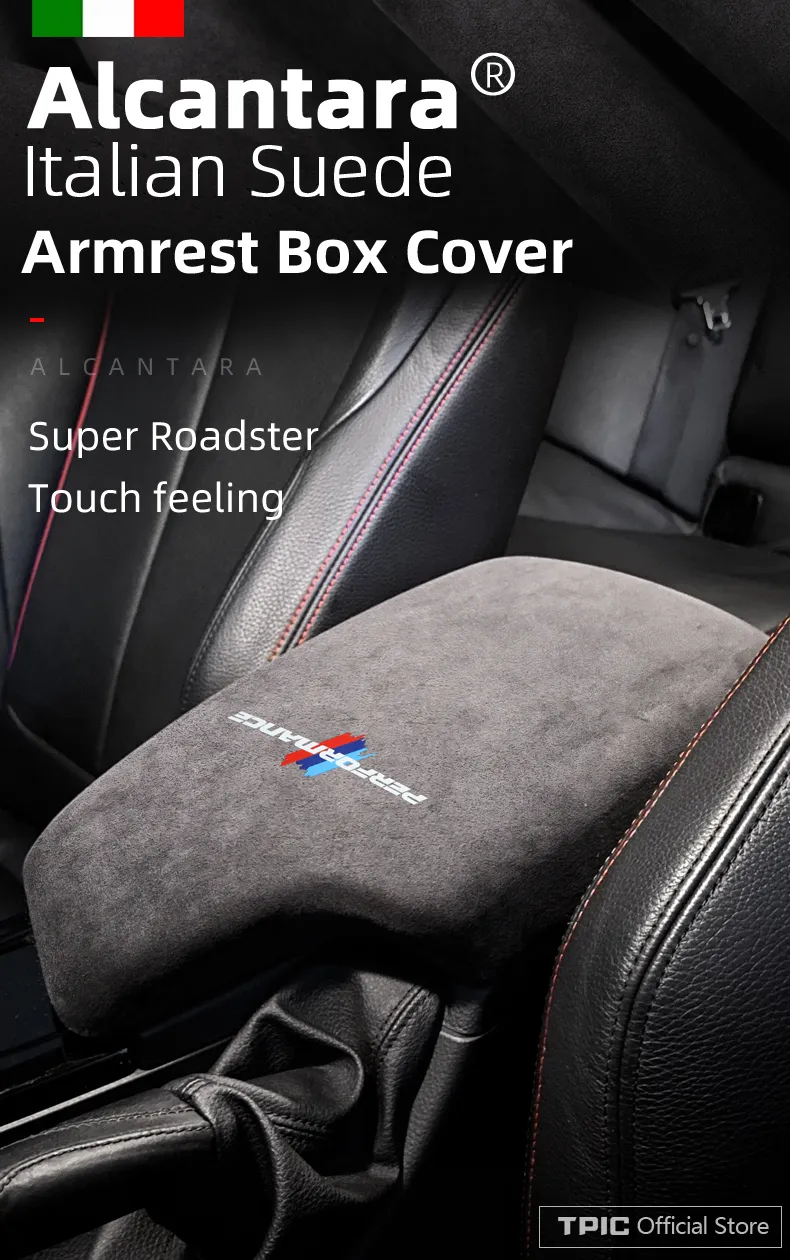 Alcantara Wrap voiture accoudoir boîte panneau ABS couverture M Performance  autocollant décalcomanies pour BMW F30 3 série 2013-2019 intérieur