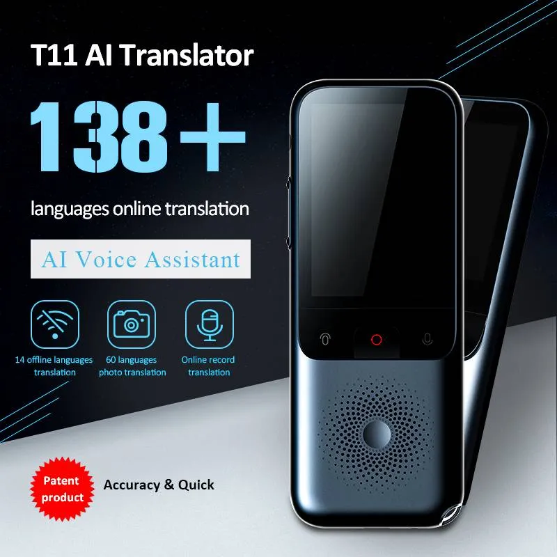 Freeshipping Smart Instant Voice Translator Wifi 138 Språk Online Offline Dialekt Realtid Inspelning Översättning HD-brusreduktion