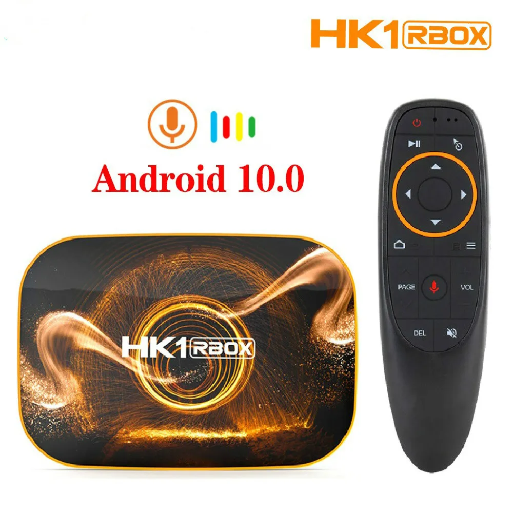 Android TV Box 4K, HK1 RBOX R1 2024 Smart TV Box Android 10 OS 4GB 64GB ...