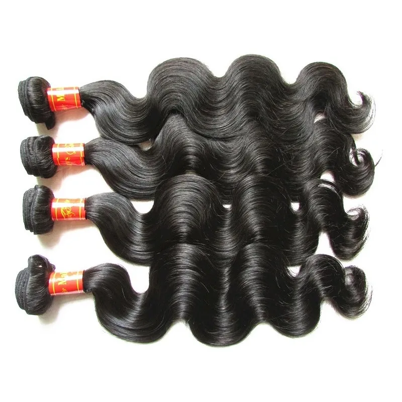 DHgate Hair Products Malaysian Virgin Hair Body Wave 4Bundles 400g Lot Unprocessed Remy Human Hair Bundles Weaves Natural Color
