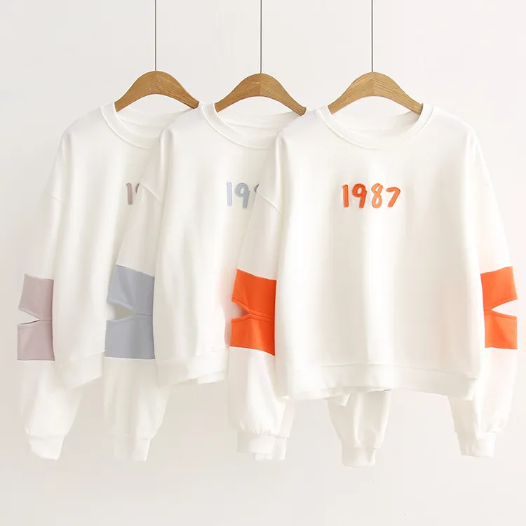 Children Hoodies Sweatshirts Girls Sport Fashion Cool comfortbale White Orange