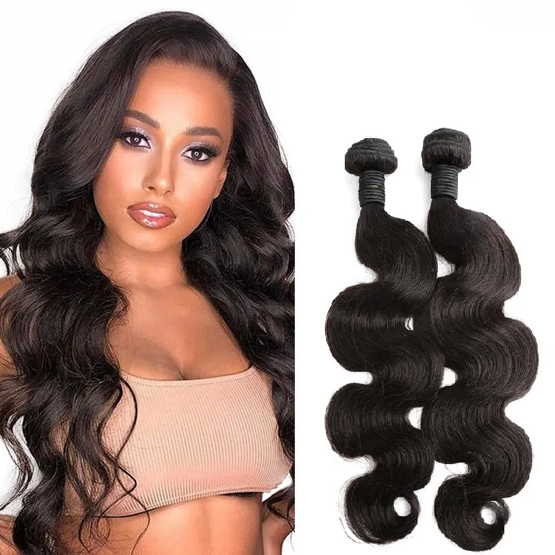 Indian Hair Virgin Human Hair Weaves 10"-24" Top Grade HairWeft Extensions 2 pcs Double Wefts Natural Color Bellahair