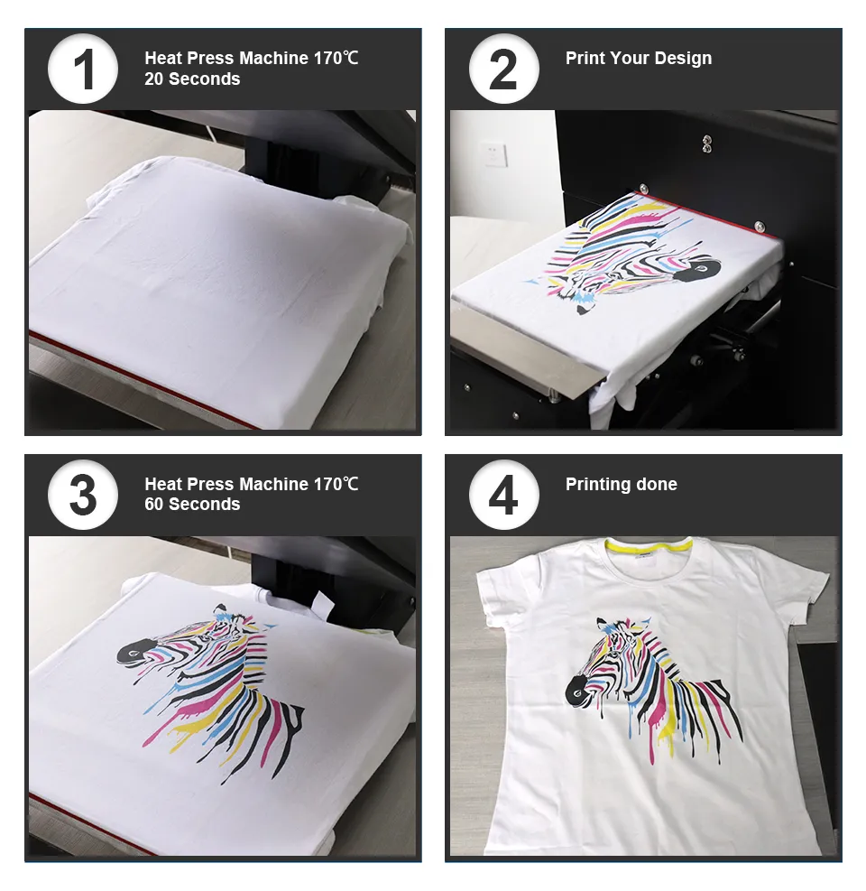 Hoogwaardige DTG -printer A4 Flatbed printer voor T -shirt PVC -kaart Telefoonhoes Printer Multi Color DTG Printing Machine8223266