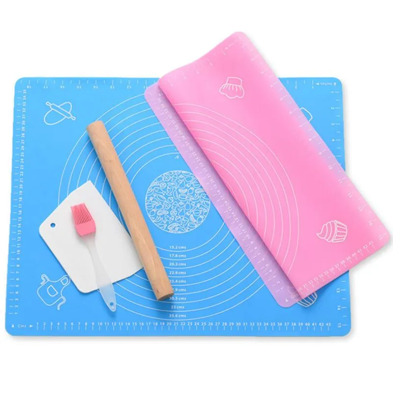Tappetino Da Forno In Silicone Rosa 50x40 Cm - Antiaderente E Riutilizzabile Per Pasta E Biscotti