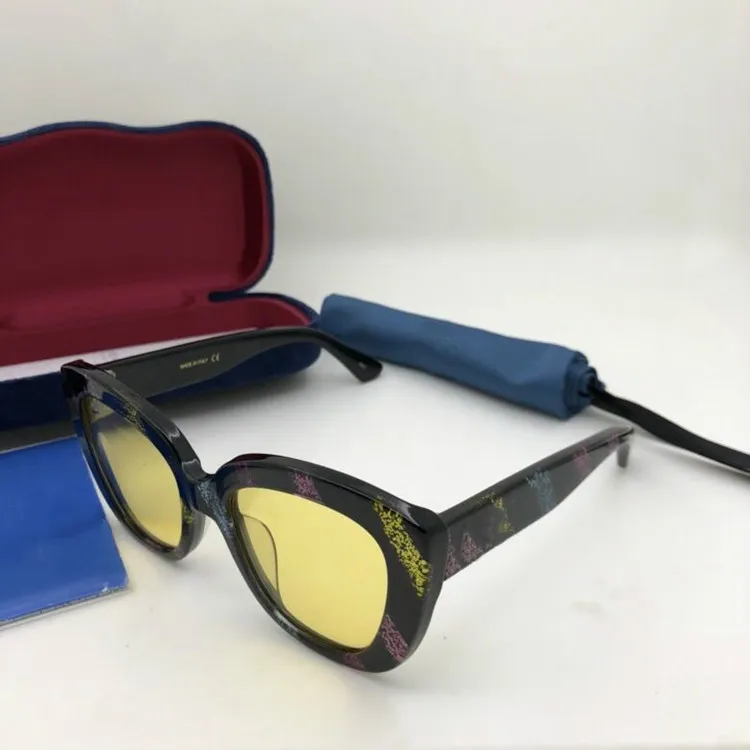 새로운 ARRIVA GG0327S 절묘한 나비 스타일 선글라스 52-20-140 여성 그라데이션 안티 UV400 고양이 눈 선글라스 전체 세팅 케이스 OEM 콘센트
