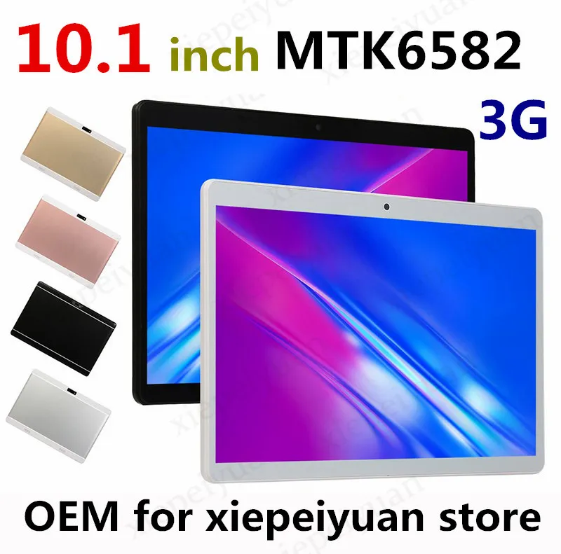 2021 Wysokiej Jakości OCTA Core 10 cal Tablet MTK6582 IPS Możliwość Dotknij ekranu Dual SIM 3G Telefon PC Android 8.0 4 GB 64 GB