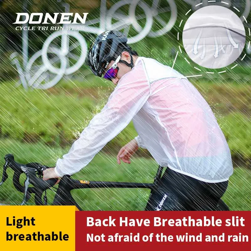 Donen Waterdichte Fietsjack Upf30 + MTB Fiets Fiets Regenjas Chubasquero Impermeabab Outdoor Sport Winddichte Cycle Kleding